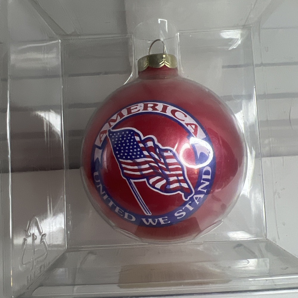 Topperscot Christmas Ornament, America, United We Stand, Red White & Blue Flag